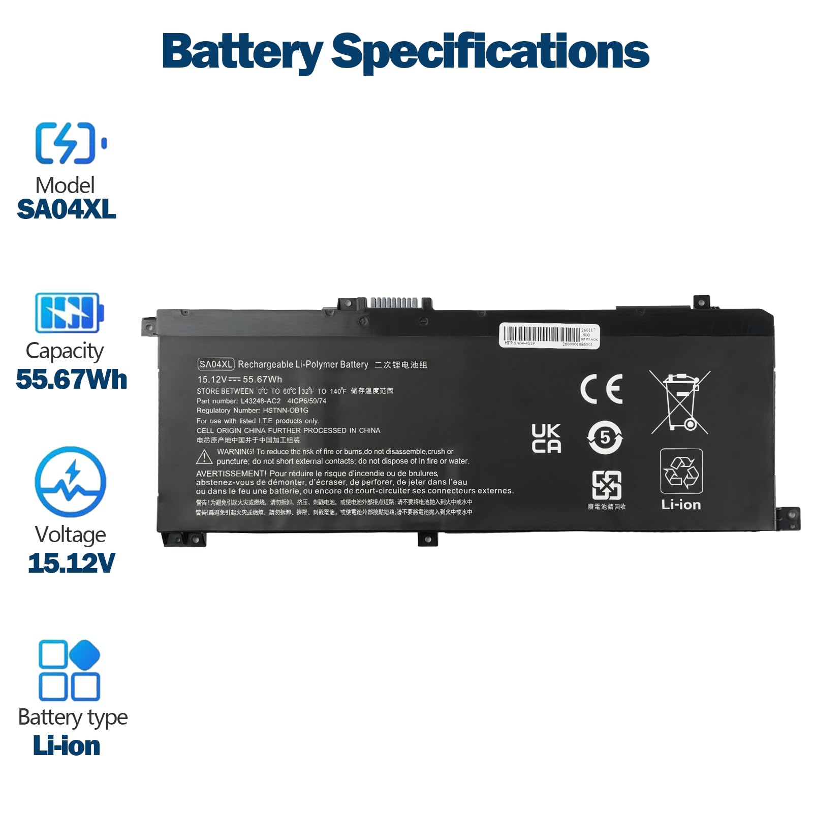 Amazon.com: Amanda SA04XL Battery for HP Envy X360 15-DR 15